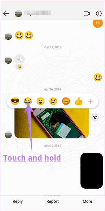 Cómo reaccionar a los mensajes de Instagram con diferentes emojis