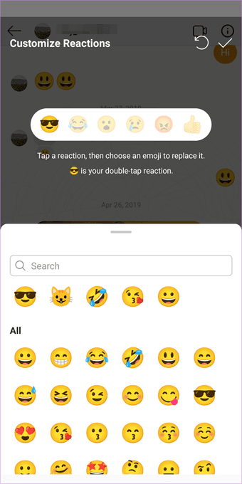 Cómo reaccionar a los mensajes de Instagram con diferentes emojis