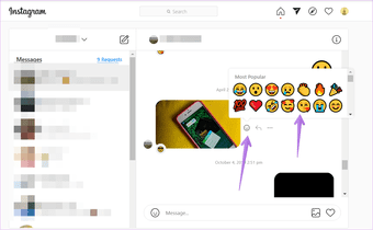 Cómo reaccionar a los mensajes de Instagram con diferentes emojis