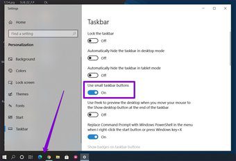 Cómo cambiar el tamaño de la barra de tareas en Windows 10