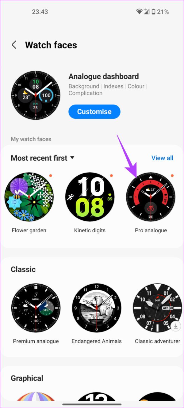 Cómo obtener esferas de reloj Samsung Galaxy Watch 5 en Galaxy Watch 4
