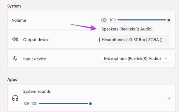 Cómo cambiar el dispositivo de salida de audio en Windows 11