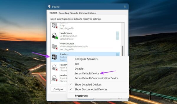 Cómo cambiar el dispositivo de salida de audio en Windows 11