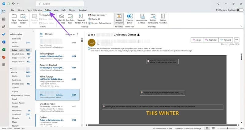 Cómo crear una carpeta de búsqueda de Outlook Tecnotuto - Windows