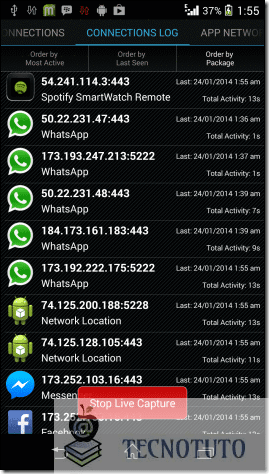 Cómo supervisar las conexiones de red en Android en tiempo real Tecnotuto - Android