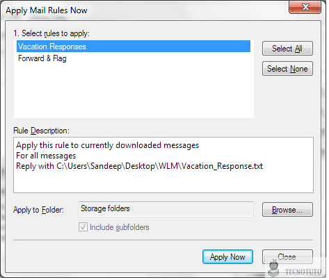 Cómo configurar las respuestas a las vacaciones en el cliente de escritorio de Windows Live Mail Tecnotuto - Windows