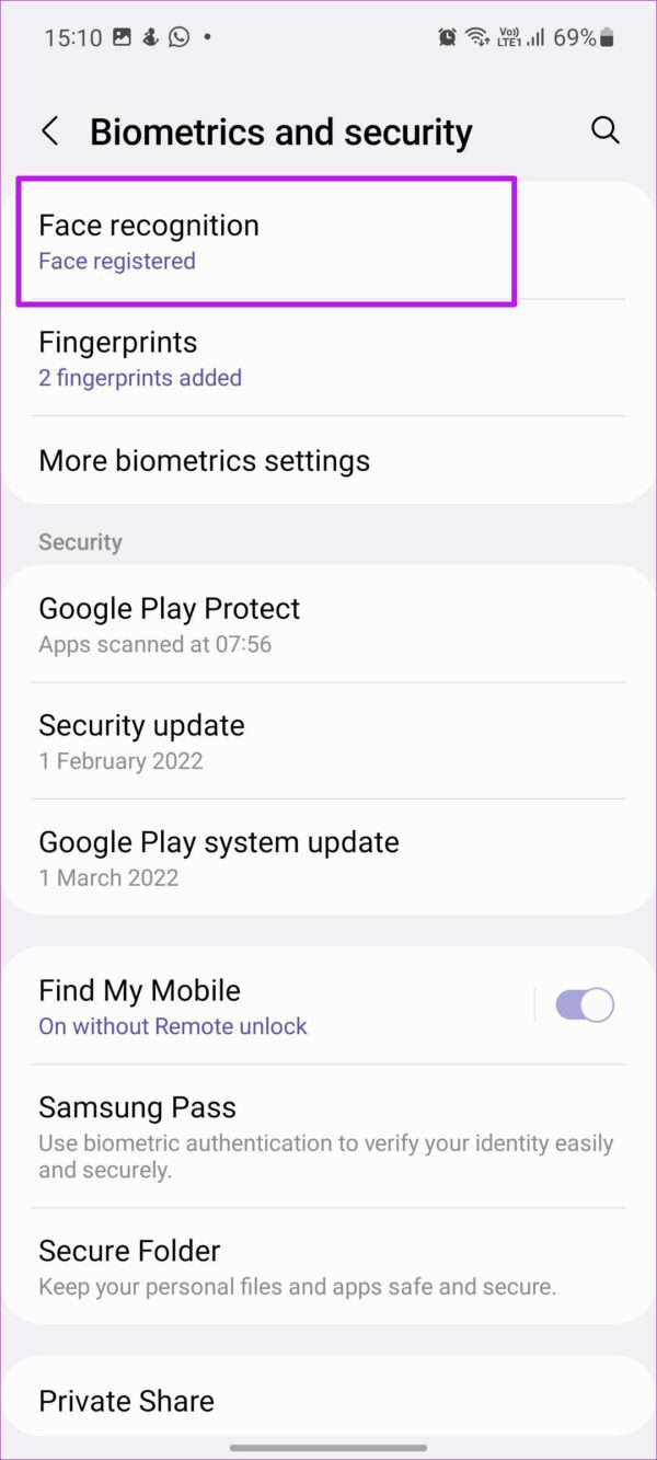 Las 7 mejores formas de arreglar el reconocimiento facial que no funciona en los teléfonos Samsung Galaxy