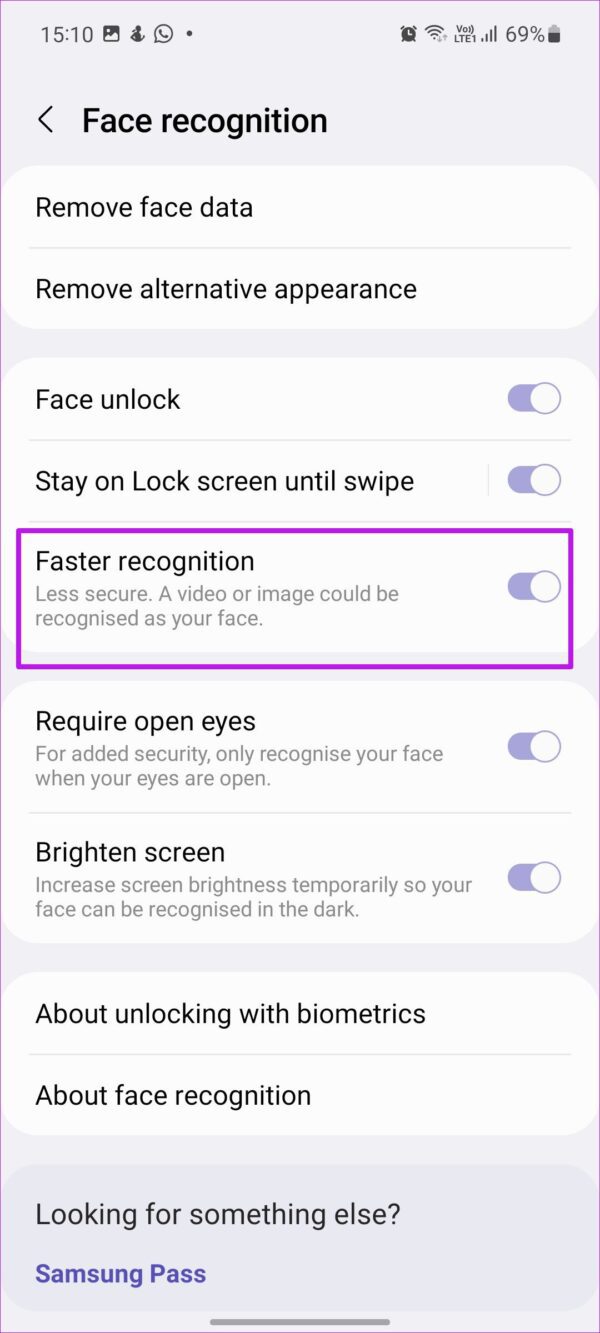 Las 7 mejores formas de arreglar el reconocimiento facial que no funciona en los teléfonos Samsung Galaxy