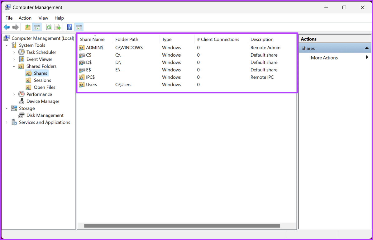 4 formas de acceder y ver todas las carpetas compartidas en Windows 11