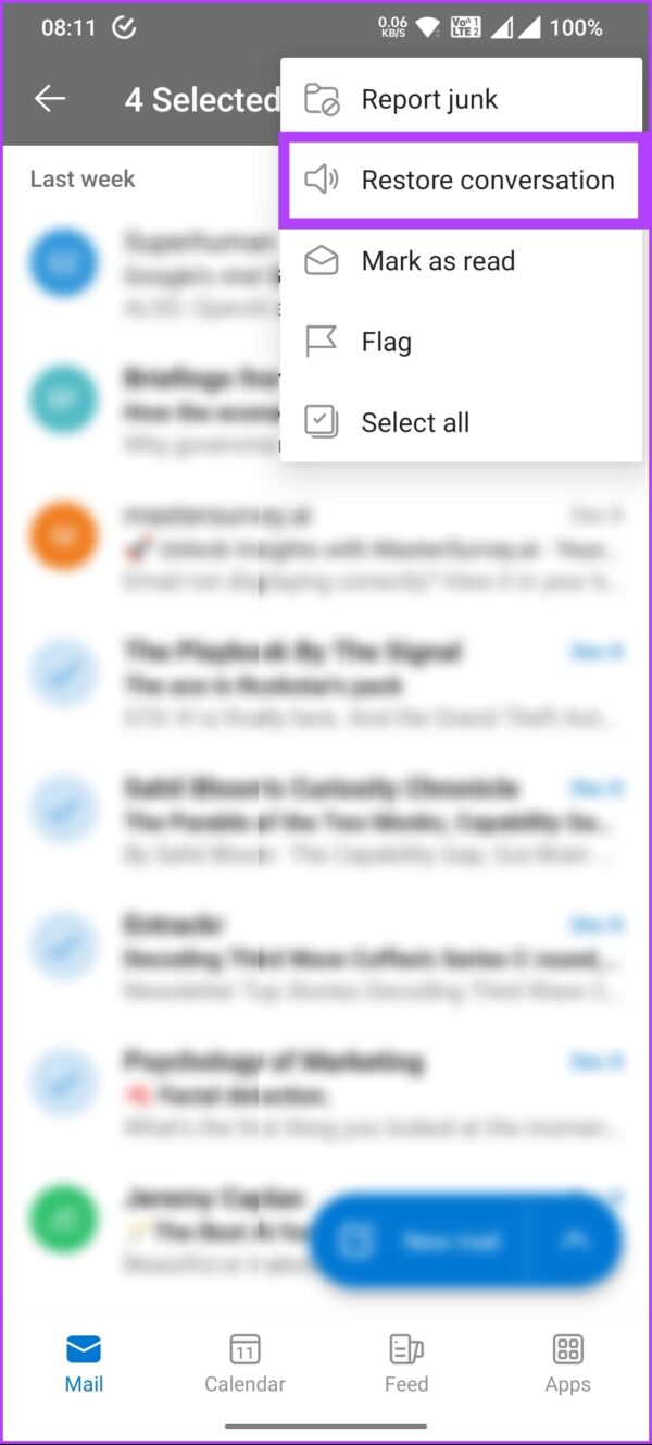 Cómo recuperar un elemento o una carpeta eliminados en Outlook