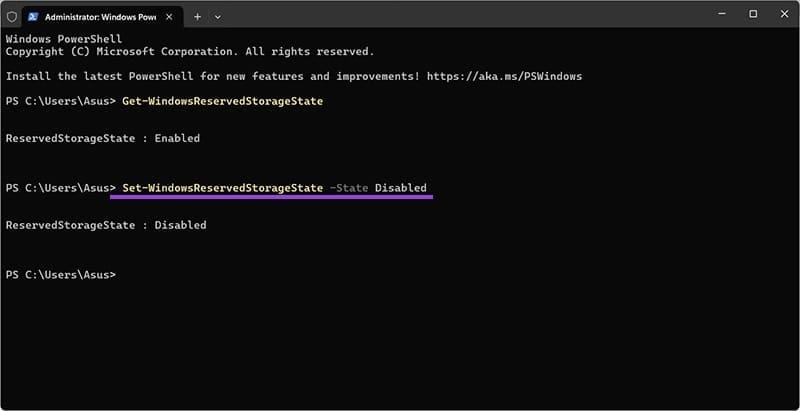 Cómo deshabilitar temporalmente el almacenamiento reservado en Windows 11 Tecnotuto - Windows