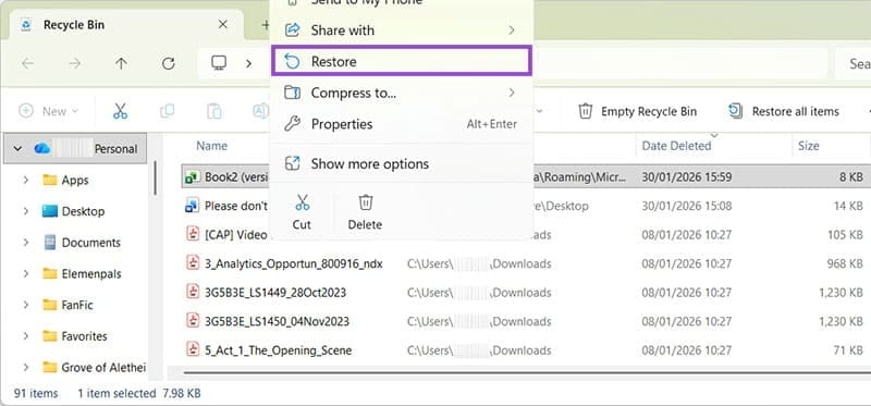 ¿Puedo restaurar archivos de Excel eliminados? Tecnotuto - Windows